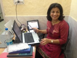 Namita working hard at WORK+SHELTER New Delhi